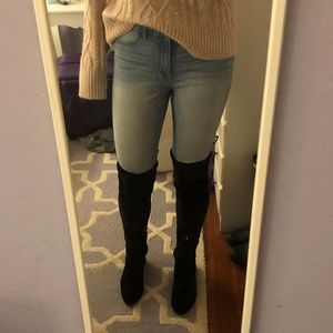 Marc Fisher Over the Knee Boots Black 8M